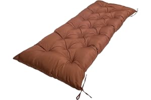 Eoieov Outdoor Waterproof Bench Cushion for Outdoor Furniture Patio Loveseat Pad with Ties Thick Tufted Window Seat Cushions 