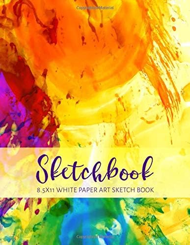 Sketchbook: 8.5 X 11 White Paper Art Sketch Book (Fire)
