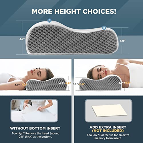 Osteo Adjustable Memory Foam Pillow with 6 Available Height, No Smell