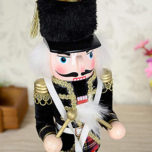 Handmade Painted Nutcracker Puppet Set Christmas Nutcracker Figures Ornaments Craft Desk Decoration - Thumbnail 4