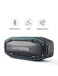 Parlante Bluetooth, parlante portátil ZENBRE D6 2x5W con Bluetooth 4.1 de 18 horas de duración, parlantes para exterior resistentes al agua IPX6 Azul