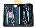 LILYS PET Professional PET DOG Grooming Coated Titanium scissors suit Cutting&Curved&Thinning shears (7.0 inches, Blue)…