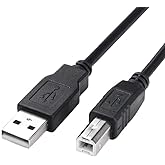 Cable escáner USB de impresora a computadora de alta velocidad A macho a B macho compatible con HP, Canon, Dell, Epson, Lexma