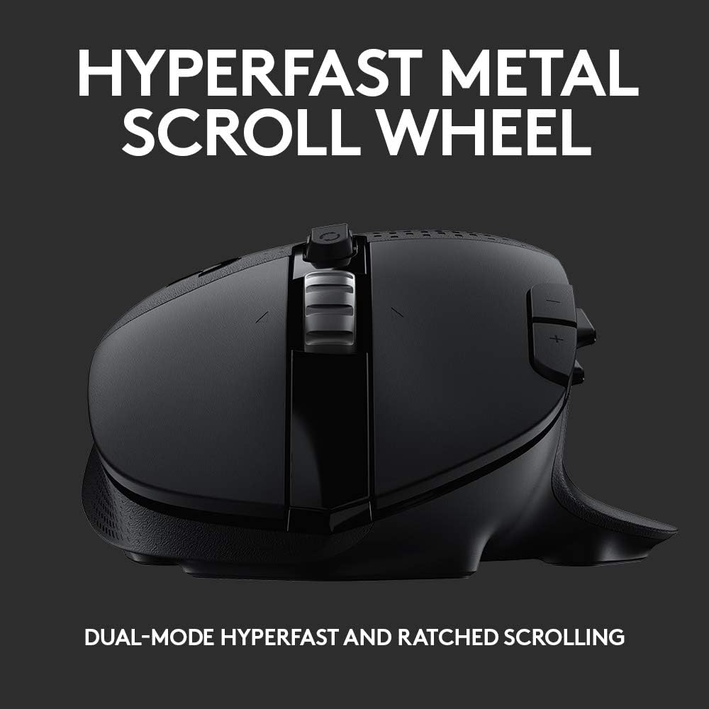 Logitech G604 LIGHTSPEED Wireless Gaming Mouse with 15 programmable controls, up to 240 hour battery life, dual wireless connectivity modes, hyper-fast scroll wheel: Computers & Accessories