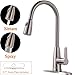 Hotis Best Contemporary High Arch Single Handle Pull Out Single Lever Prep Sink Stainless Steel Pull Down Sprayer Kitchen Faucet,Brushed Nickel Kitchen Sink Faucet