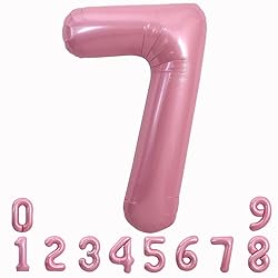 TONIFUL 40" Inch Light Pink Large Numbers Balloons