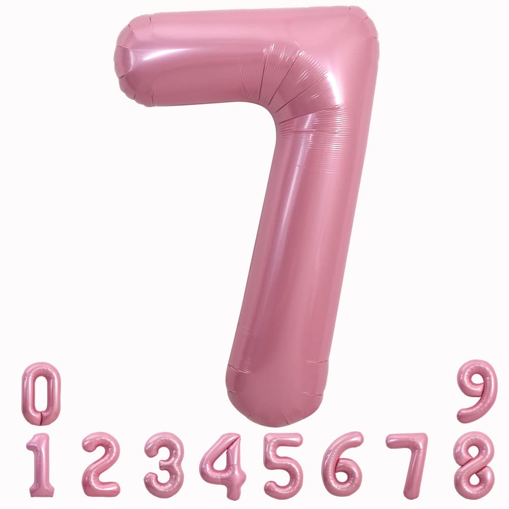 TONIFUL 40" Inch Light Pink Large Numbers Balloons