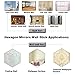 BLEUM CADE Hexagon Mirror DIY 12 PCS Geometric Hexagon Mirror Decoration 3D Mirror Wall Stickers Removable Hexagon Mirror Personalized Art Hexagonal Acrylic Mirror (6.3 inches, Silver)