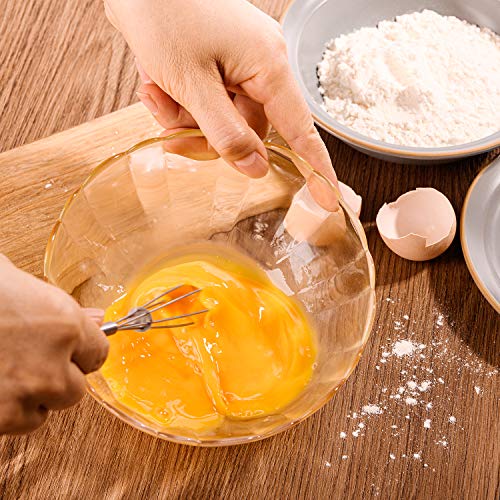 Measuring Spoons, Stainless Steel Measuring Spoons Set for Measuring Dry and Liquid Ingredients Great for Cooking Baking, Tablespoon Teaspoon Metal Measuring Spoon with Leveler/Mini Whisk, Set of 9