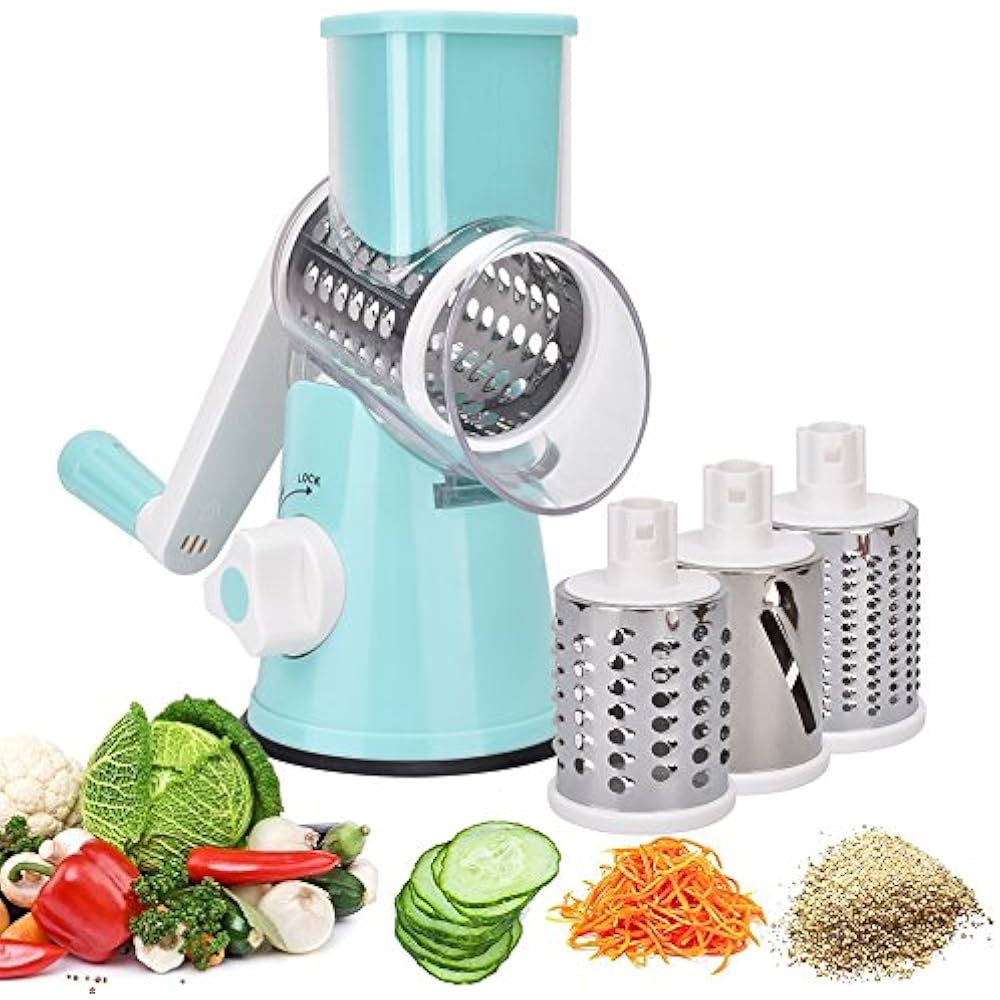 Vegetable Mandoline Cheese Slicer Cutter Chopper Shredder Grater With 3