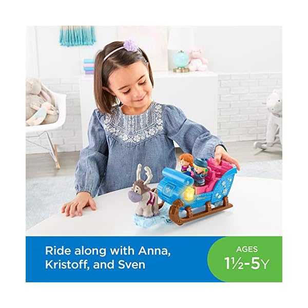 Little-People-GGV30-Fisher-Price-Disney-Frozen-Kristoffs-Sleigh-Figure-and-Vehicle-Set-Multi-Colour Little People GGV30 Fisher-Price Disney Frozen Kristoff's Sleigh, Figure and Vehicle Set, Multi-Colour