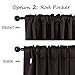 NICETOWN Window Curtains Blackout Drapery Panels - (Toffee Brown Color) 52 inches x 84 Inch, 2 Pieces Set, Solid Blackout Drapes for Theater