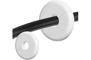 Thinp 2 Pcs Wall Grommets for Cables, Wall Cable Pass Through Anti-Slip Cords Hole Covers Starlink Cable Routing Kit Feed-Through for Walls Holes and Furnitures Wire Hole (White)