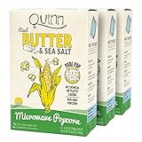 Quinn Popcorn Microwave Popcorn - Made with Organic Non-GMO Corn - Great Snack Food for Movie Night {Butter & Sea Salt, 3 Boxes}