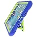 Gumdrop Cases Hideaway Stand for Apple iPad Mini 4 (Late 2015) A1538 A1550 Rugged Tablet Case Shock Absorbing Cover, Royal Blue/Lime