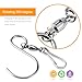 AIEVE Swivel Hooks 10 Pack Swivel Hooks Swivel Hooks for Hanging Wind Spinners S Hook Clips Wind Chimes Crystal Twisters Plants Flower Pots Bird Feeder Outdoor Ornament Hooks Party Supply, Silver