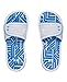 Under Armour Women's Ignite Maze VIII Slide, White (104)/Island Blues, 7