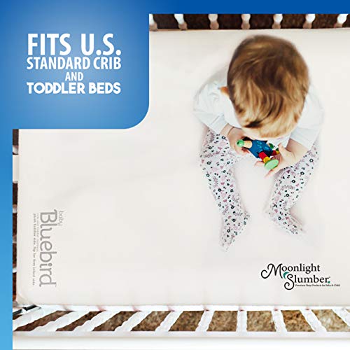 Moonlight Slumber Cooling Memory Foam Dual Firmness Crib Mattress. Baby
