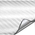 VViViD+ Premium Carbon Fiber Vinyl Wrap Film (White, 1/2ft x 5ft)