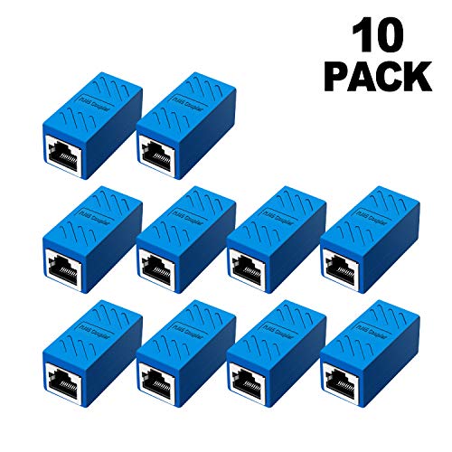 Network Coupler, Ethernet Cable Extender Female to Female, Cat6 Inline Couplerin, Cat5 Connectors, for Cat7/Cat6/Cat5/Cat5e Ethernet Extension Cable (6Pack Blue) - Thumbnail 5