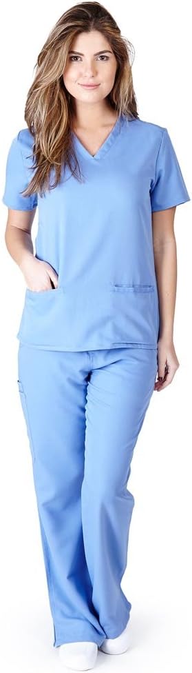 Ultrasoft Premium Classic 3 Pocket V-Neck Medical Scrub Set for Women - Junior FIT