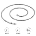 JINGRAYS 3mm Curb Chain Necklace for Men Biker Punk Style, Male Stainless Steel Chain Link, 22 inches -Silver
