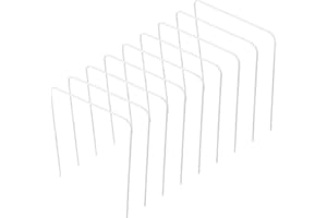 COOLHIYA 9Pcs Three-Post Goal Replacement Set Iron Wickets White for Outdoor Lawn Games Backyard Play