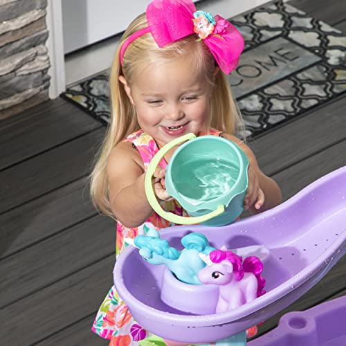 Step2 Rain Showers & Unicorns Water Table Kids Purple Water Play