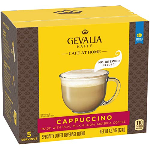 Gevalia Café at Home Instant Cappuccino Coffee Kit (15 Kits, 3 Packs of