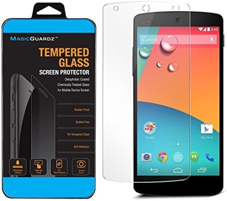 MagicGuardzMade for LG Google Nexus 5, Premium Tempered Glass Clear Screen Protector, Retail Box