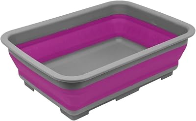 RAM ONLINE Collapsible Washing Up Bowl 10 Litre Portable Basin Purple