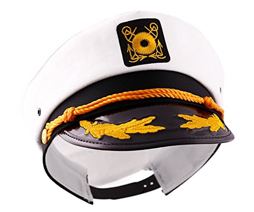 Kangaroo-Adjustable-Adult-Captains-Yacht-Cap-White
