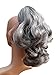 Sweet Short Curly Pony Tail Hair Extension, (Claw Grip) (23 Salt and Pepper Mix) Synthetic