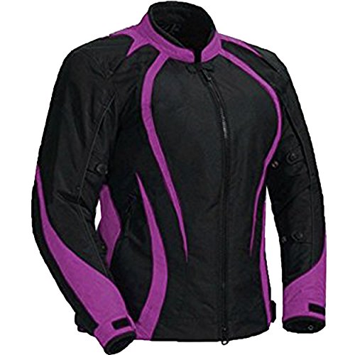 Juicy Trendz Motorcycle Motorbike Biker Cordura Waterproof Textile Jacket Purple