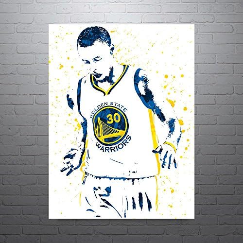 Stephen Curry Golden State Warriors Basketball White Jersey Poster