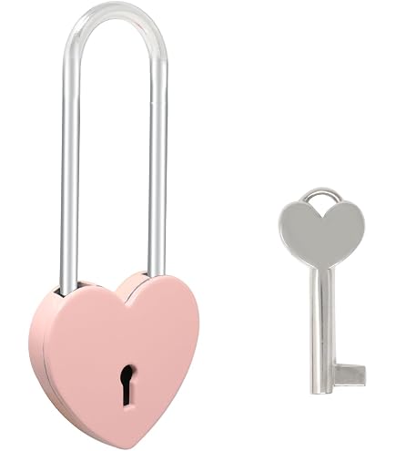 CNDNO 4-Pack Mini Heart Shaped Padlocks With Keys - Gold, Silver, Bronze, Black, 1.2" Wide, For Diaries, Bags, Jewelry Boxes - View #7
