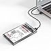 ORICO 2.5 USB 3 External Hard Drive Enclosure, USB3.0 to SATA Portable Clear Hard Disk Case for 2.5 inch 7mm 9.5mm SATA HDD SSD, Support UASP SATA III, Max 4TB, Tool-Free Design - Clear
