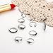Setita 11 Pieces Turkish Retro Elephant Moon Rose Carving Joint Knuckle Nail Midi Ring Set Boho Ring Set (Ancient Silver)
