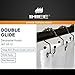 Moldiy Antique Shower Curtain Rings Stainless Steel Rustproof Shower Curtain Hooks with Mills Metal Double Glide Oil Rubbed Bronze for Bathroomm Shower Rods Curtains American style, Set of 12