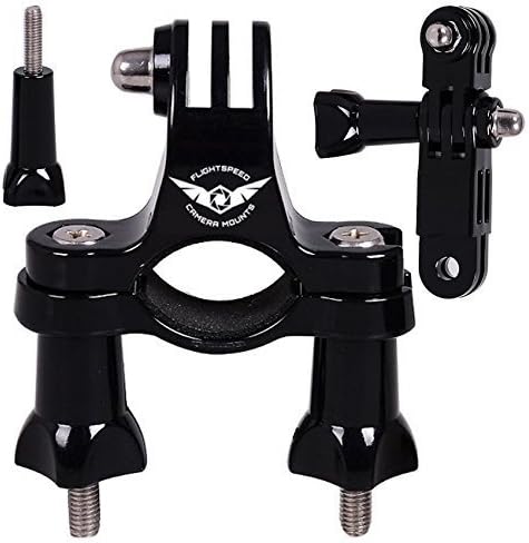 Handlebar Camera Mount / Seatpost Clamp with Three-way Adjustable Pivot Arm for GoPro By FlightSpeed Camera Mounts. Made for Use with the Gopro Hero Action camcorder. Fits the GoPro Hero 4/3+/3/2/1 models and the SJ4000