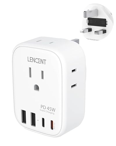 Electrical Outlets In Ireland LENCENT US to UK Ireland Travel Plug Adapter, PD 45W Grounded Type G ...