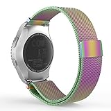 Gear S2 Classic / Gear Sport Watch Band, MoKo Milanese Loop Stainless Steel Mesh Strap for Samsung Gear S2 Classic SM-R732 / Gear Sport SM-R600 (NOT FOR S2 SM-R720, SM-R730), COLORFUL