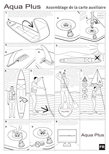 Aqua Plus 15cm Thick Inflatable SUP for All Skill Levels Standing Paddle Board, Paddle, Pump, ISUP Travel Backpack, Leash, Shoulder Strap