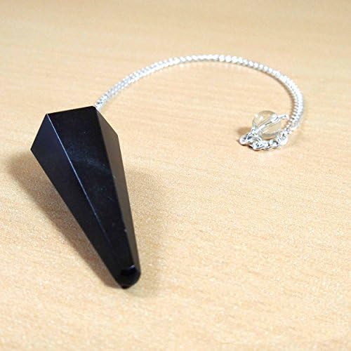 Natural Black Agate Gemstone Dowsing Pendulum Chakra Balancing &amp; Reiki Healing Dowser Crystal Dowser Spiritual divination