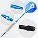 Wobe 12pcs 18g Soft Dart with 16 Dart Flights and 200 Dart Soft Tip Points, Electronic Darts Set for Bar Game Darts Target, Safety Kids Darts for Dartsboard Blue