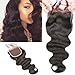 Fennell Free Part Virgin Hair Lace Closure 3.5"*4" Brazilian Human Hair Body Wave Closure Natural Hair Color Bleached Knots With Baby Hair (8"-20")