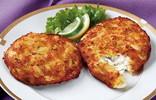 Handy Seafood 3 Oz Savory Bay Crab Cakes (4 pack - 8 cakes total).