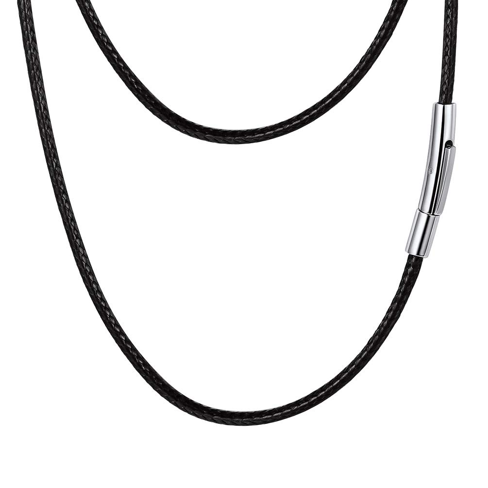 PROSTEEL Black Leather Cord Rope 