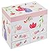 Jewelkeeper Princess and Flowers Large Musical Jewelry Storage Box with 4 Pullout Drawers, Girl's Jewel Box, Beautiful Dreamer Tune
