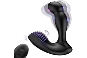 Prostate Massager Anal Vibrator with 5 Swing Motion & 10 Vibration, Wireless Remote Control Waterproof Rechargeable Vibrating